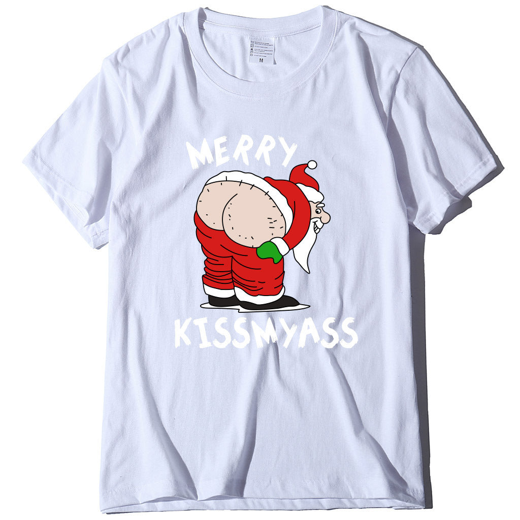 Funny Santa Kiss My A** Shirt Unisex