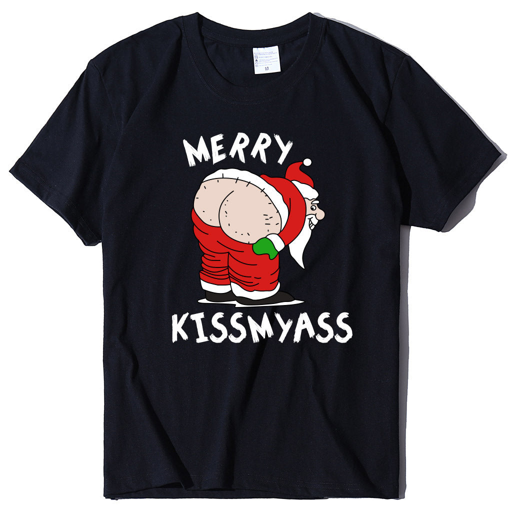 Funny Santa Kiss My A** Shirt Unisex