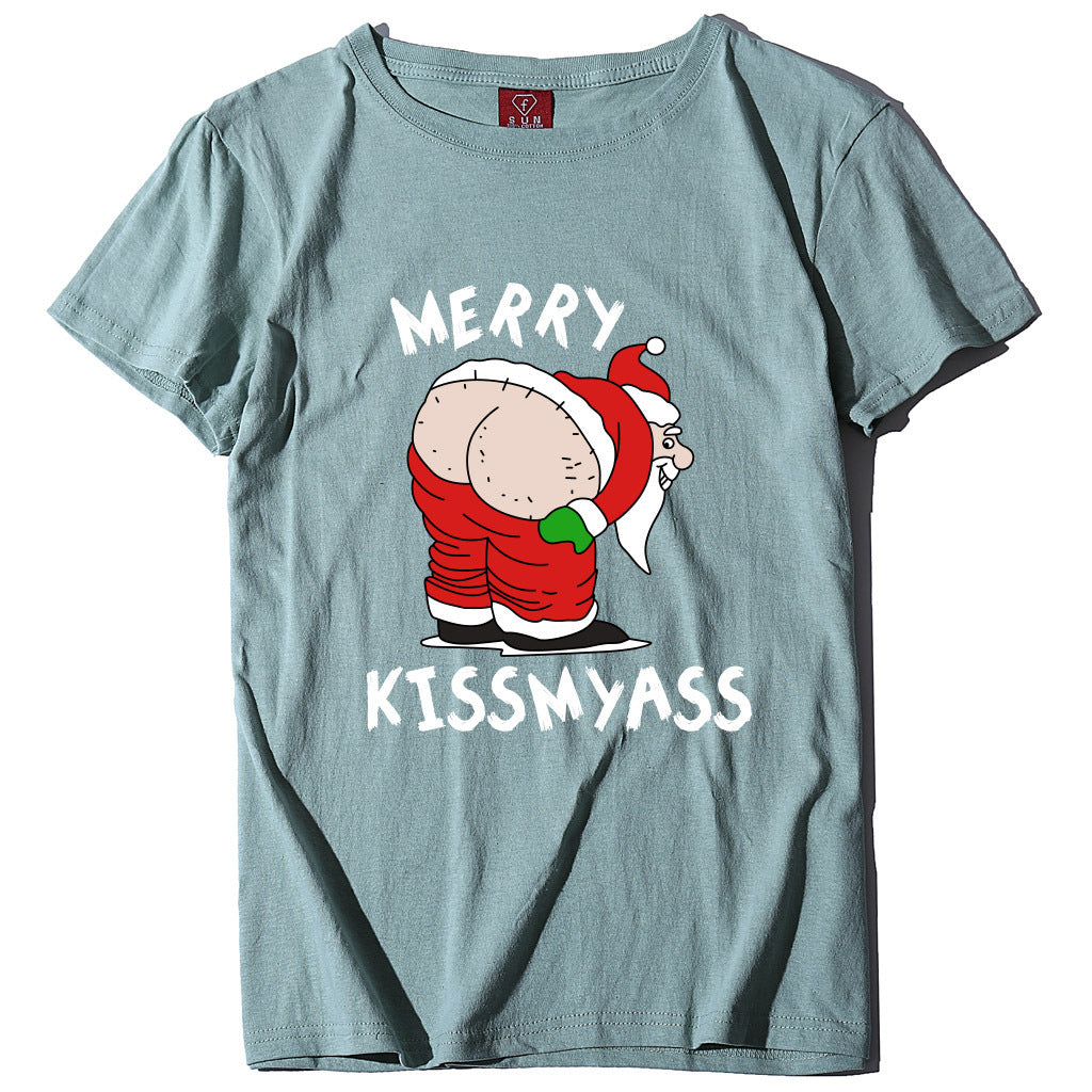 Funny Santa Kiss My A** Shirt Unisex