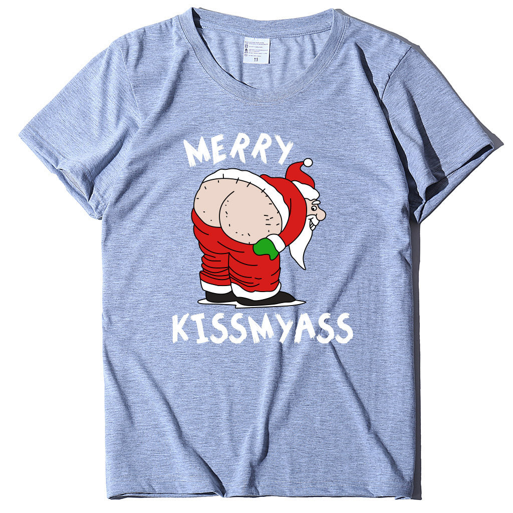 Funny Santa Kiss My A** Shirt Unisex