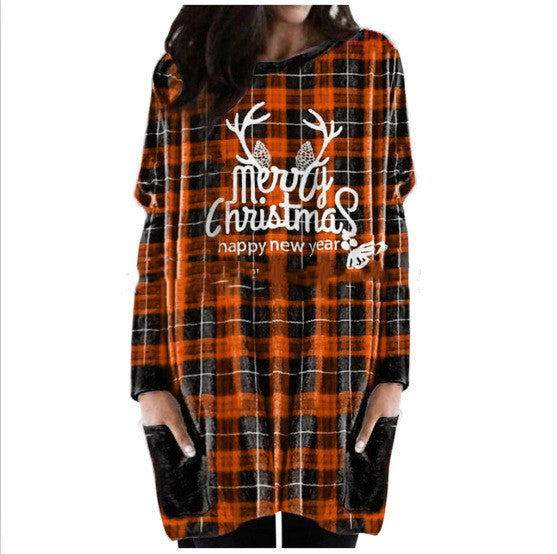 Autumn Christmas Print Long Sleeve Cozy Pyjama Shirt