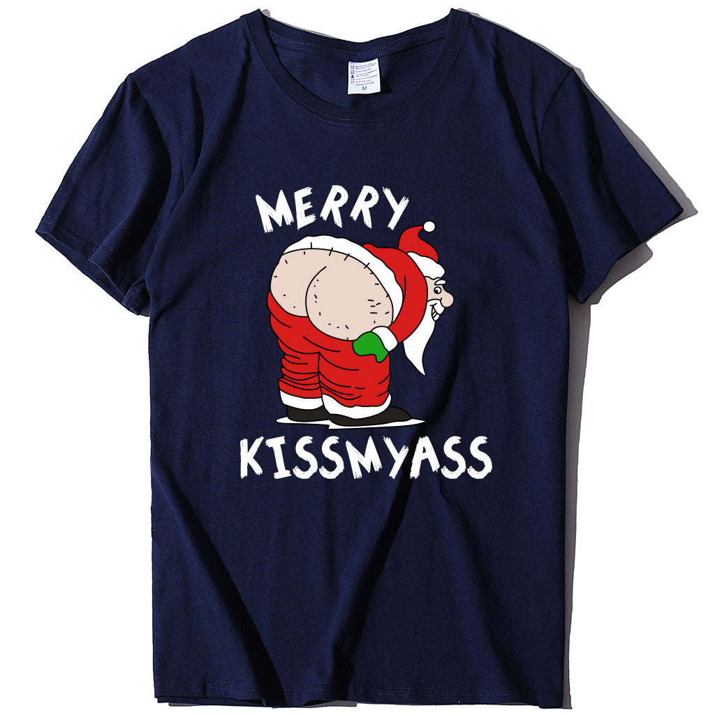 Funny Santa Kiss My A** Shirt Unisex
