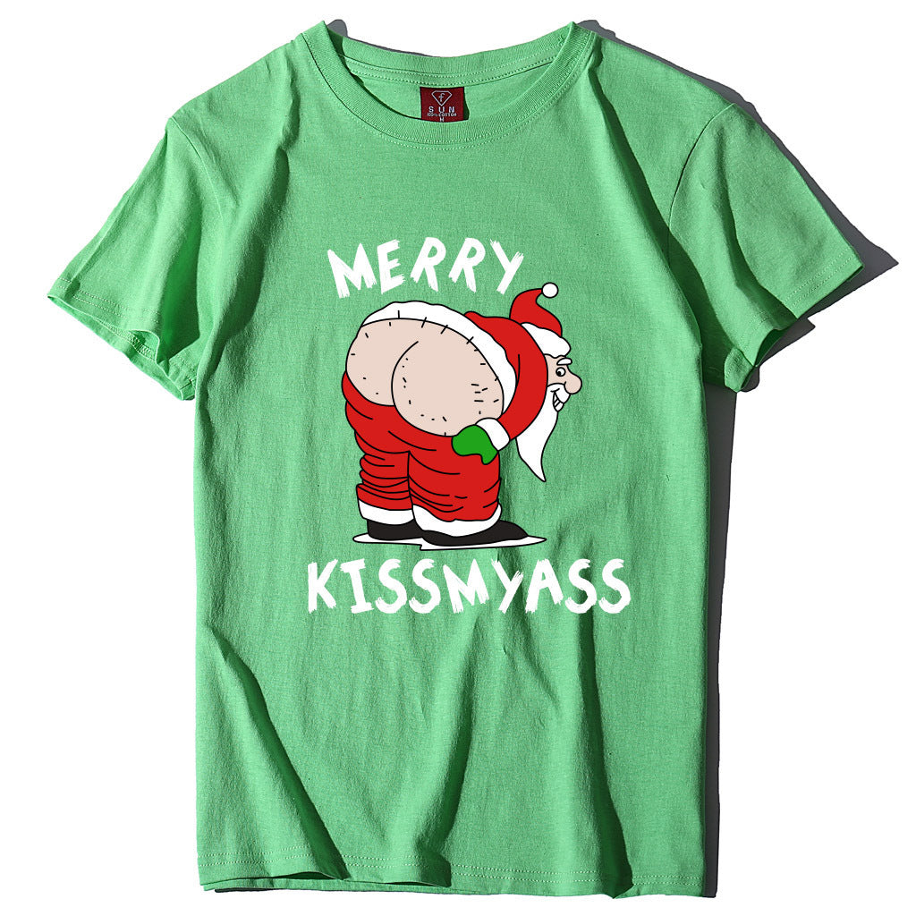 Funny Santa Kiss My A** Shirt Unisex