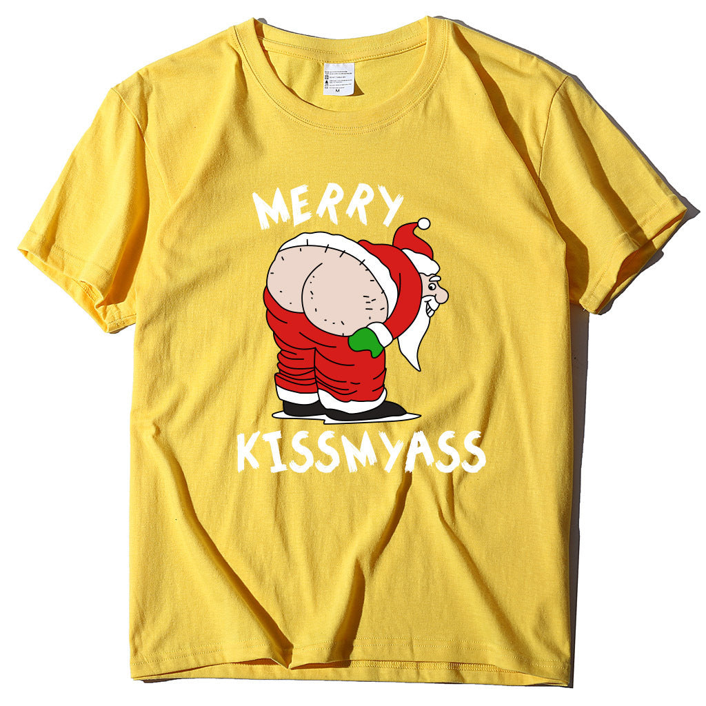 Funny Santa Kiss My A** Shirt Unisex