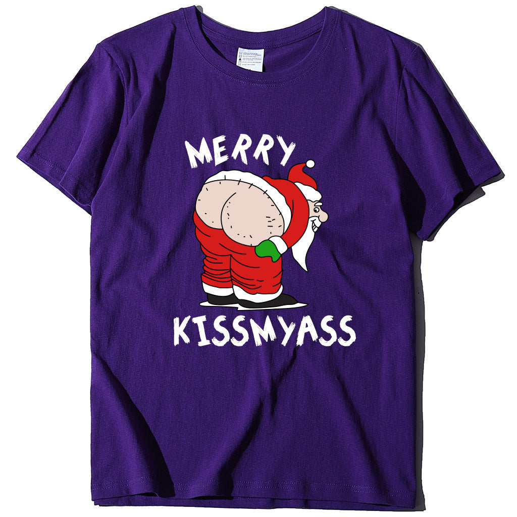 Funny Santa Kiss My A** Shirt Unisex