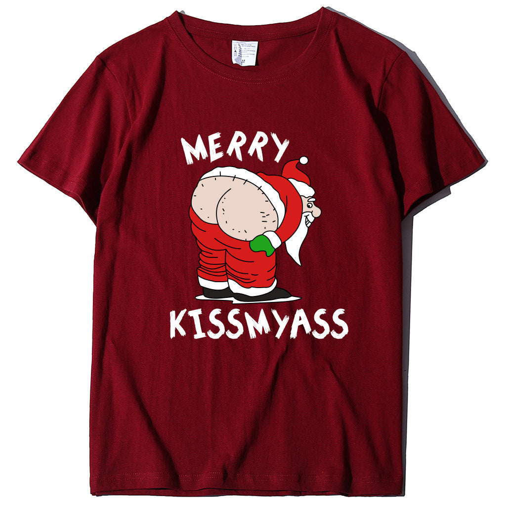 Funny Santa Kiss My A** Shirt Unisex