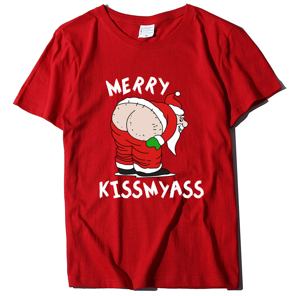Funny Santa Kiss My A** Shirt Unisex
