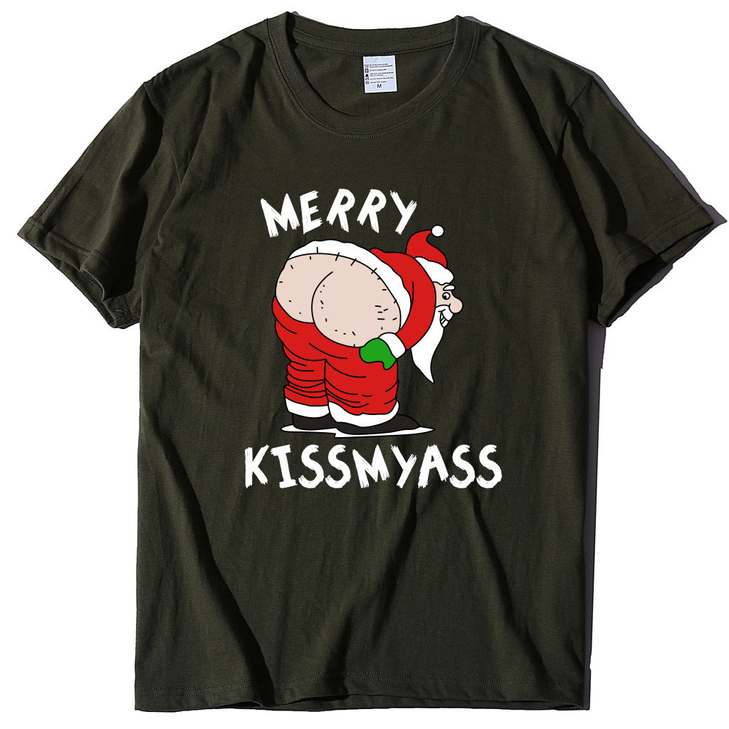 Funny Santa Kiss My A** Shirt Unisex