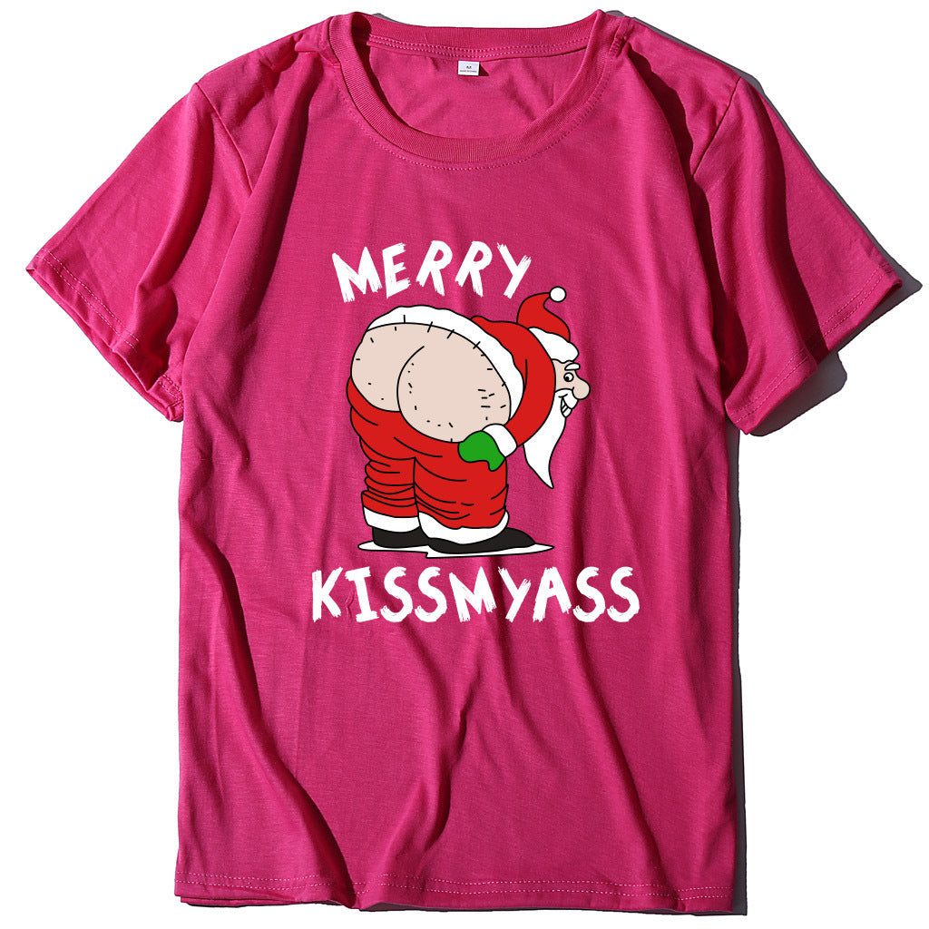 Funny Santa Kiss My A** Shirt Unisex